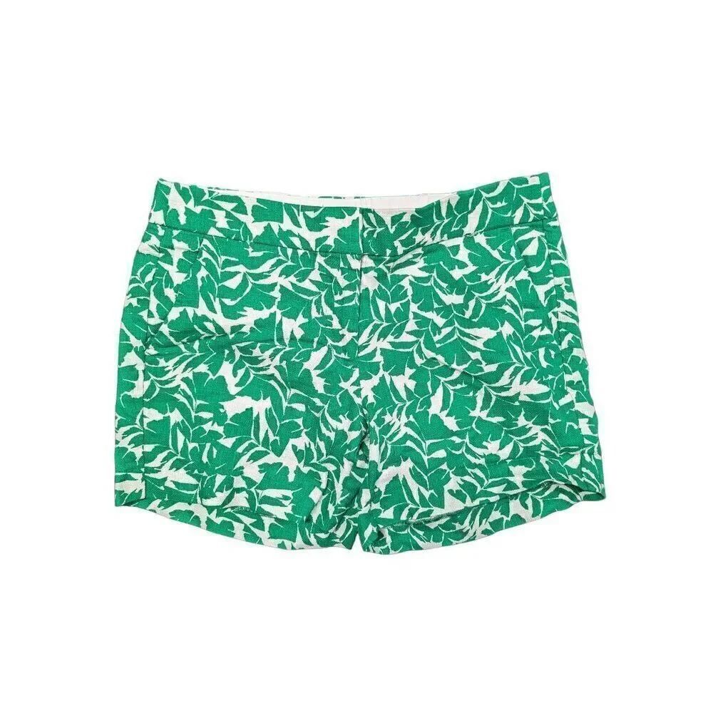 J.Crew Cotton Printed 5" Basketweave Short Women's Size 4